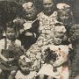Etelka néni Juditkával (jobbra fennt,nagy csokor virággal) és barátaival.1953 Kadarkút